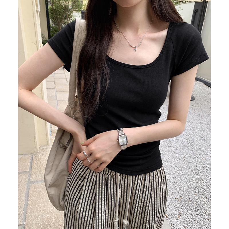Basic Versatile Low Crew Neck Shoulder Sleeve Short Sleeve T-Shirt Women s Summer Solid Color Big Neckline Slim Skinny Commuter Top xl( 62.5-70kg ) чорний
Basic Versatile Low Crew Neck Shoulder Sleeve Short Sleeve T-Shirt Women s Summer Solid Color Big Neckline Slim Skinny Commuter Top xl( 62.5-70kg ) чорний