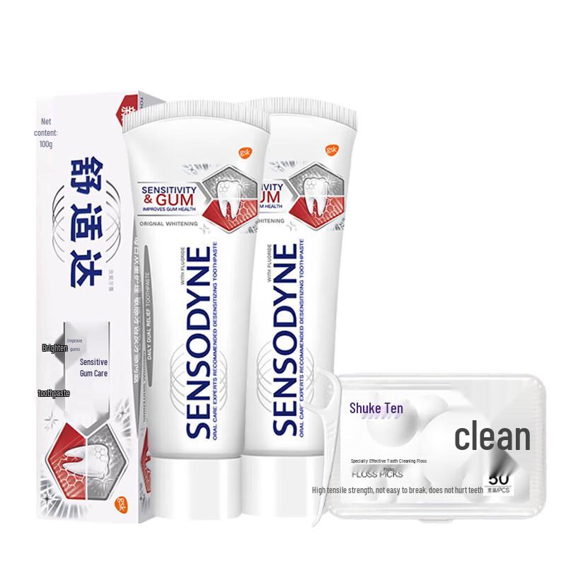 Зубная паста Sensodyne для чувствительных десен и отбеливания с зубочистками
Зубная паста Sensodyne для чувствительных десен и отбеливания с зубочистками