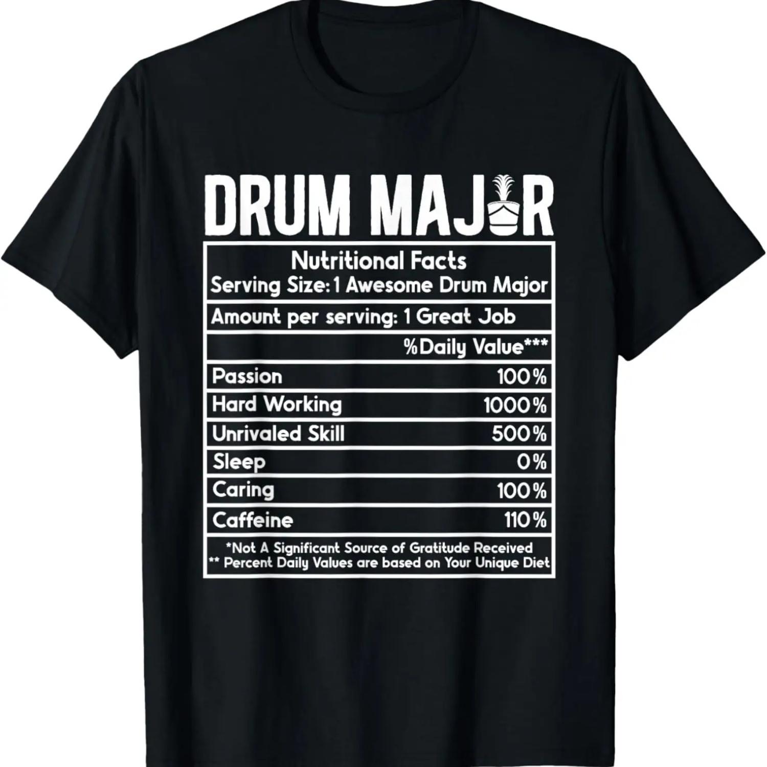 Drum Major Nutritional Facts Marching Band Drum Majors T-Shirt XXXXXL чёрный
Drum Major Nutritional Facts Marching Band Drum Majors T-Shirt XXXXXL чёрный