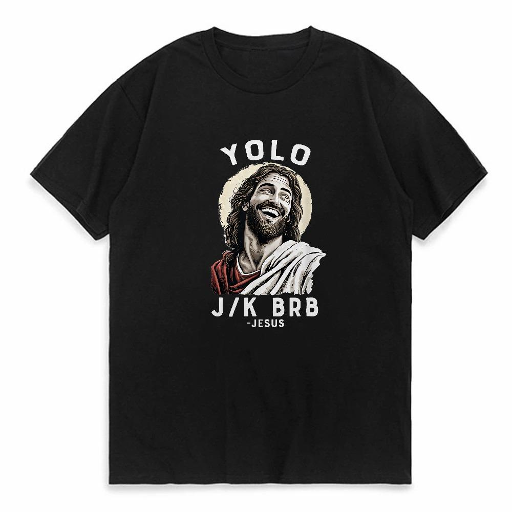 YOLO JK BRB print Graphic TShirt summer fashion oneck t shirt casual outdoor Short Sleeve Breathable loose tees men women tee 4XL
YOLO JK BRB print Graphic TShirt summer fashion oneck t shirt casual outdoor Short Sleeve Breathable loose tees men women tee 4XL