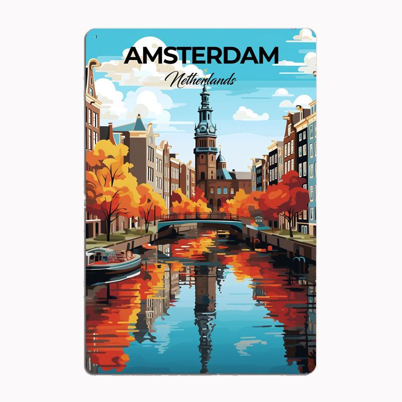 Beautiful Amsterdam Netherlands Travel Poster Retro Metal Sign Mural Plates Club Tin Home Decor Room Decoration Wall Decor 20x30cm(7.8x11.8inch)
Beautiful Amsterdam Netherlands Travel Poster Retro Metal Sign Mural Plates Club Tin Home Decor Room Decoration Wall Decor 20x30cm(7.8x11.8inch)