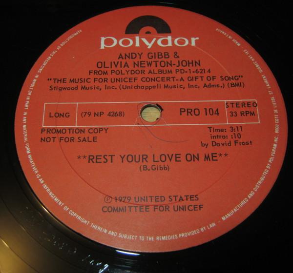 12inch Record ANDY GIBB OLIVIA NEWTONJOHN Rest Your Love On Me PRO104 Polydor 1979 Canada Pop Used
12inch Record ANDY GIBB OLIVIA NEWTONJOHN Rest Your Love On Me PRO104 Polydor 1979 Canada Pop Used