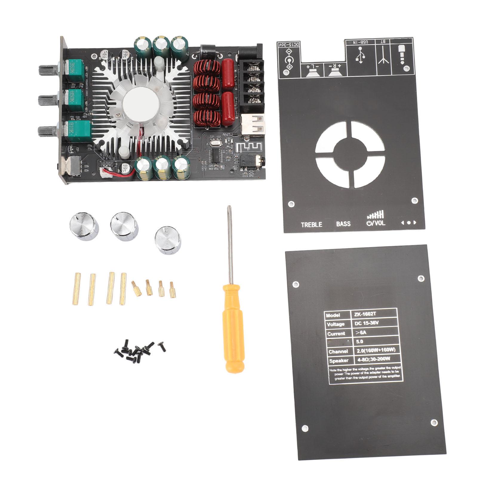 Плата підсилювача потужності ZK 1602T 160 Вт X 2 Bluetooth з мікросхемою TDA7498E 2.0 канал Bluetooth 5.0
Плата підсилювача потужності ZK 1602T 160 Вт X 2 Bluetooth з мікросхемою TDA7498E 2.0 канал Bluetooth 5.0