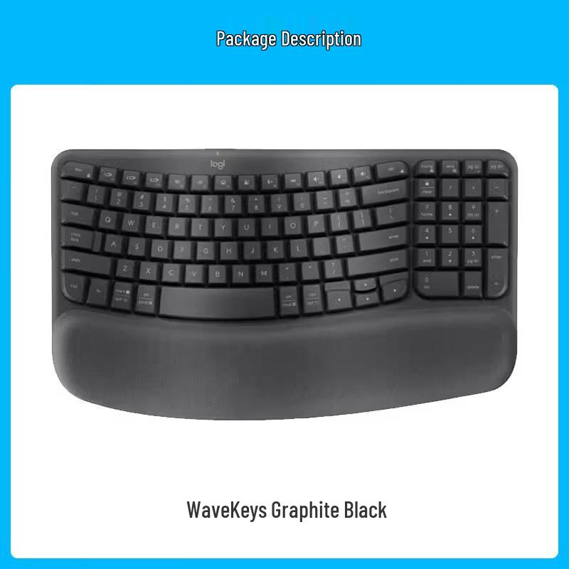 Logitech Wave Keys Ergonomic Wireless Keyboard
Logitech Wave Keys Ergonomic Wireless Keyboard
