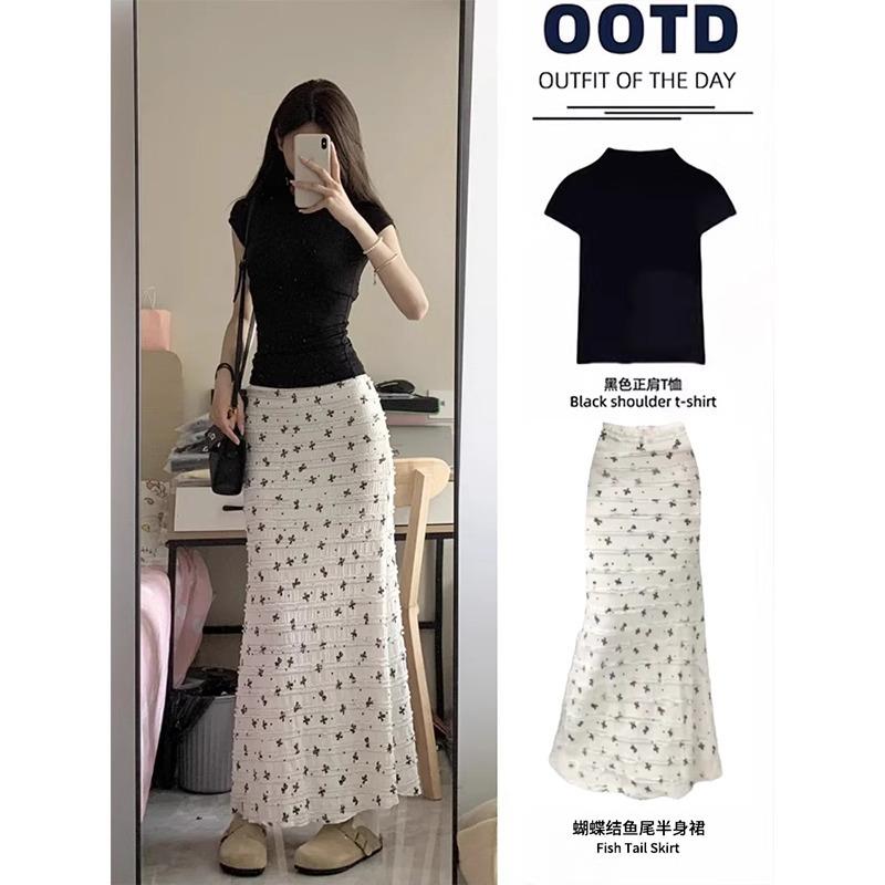 Spring white bow floral fishtail skirt women s summer new Korean half-body hip-wrapped long skirt S
Spring white bow floral fishtail skirt women s summer new Korean half-body hip-wrapped long skirt S