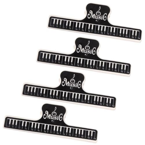 Set of 4 Music Clips, Sheet Music Clips, Piano Memo Clips, Music Book Holders, Sheet Music Clips with Keyboard Design, Keyboard, Music Stand (Black)
Set of 4 Music Clips, Sheet Music Clips, Piano Memo Clips, Music Book Holders, Sheet Music Clips with Keyboard Design, Keyboard, Music Stand (Black)