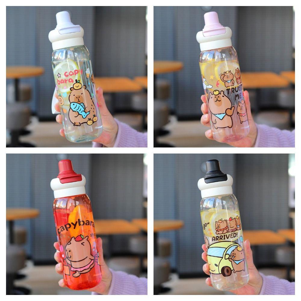 750ml Capybara Water Bottles Cartoon Capybara Drinking Bottle Transparent Plastic Cup Juice рожевий
750ml Capybara Water Bottles Cartoon Capybara Drinking Bottle Transparent Plastic Cup Juice рожевий
