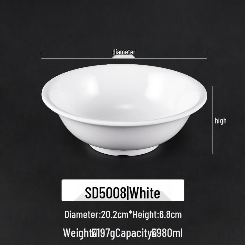 Molona White Melamine Noodle Bowl
Molona White Melamine Noodle Bowl