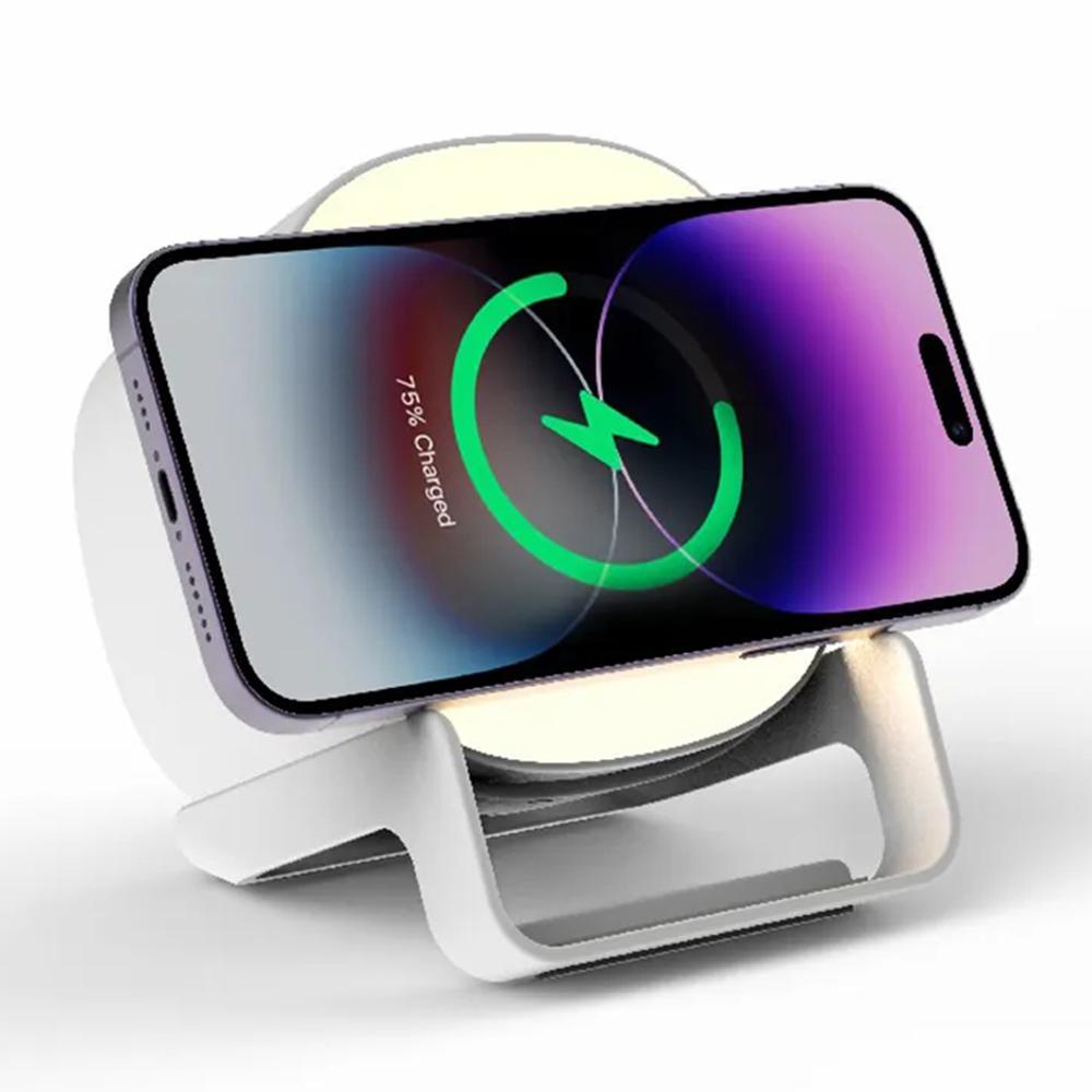 L28 4-in-1 15W Wireless Charger Bluetooth-compatible Speaker Phone Holder Stand with Night Light White
L28 4-in-1 15W Wireless Charger Bluetooth-compatible Speaker Phone Holder Stand with Night Light White