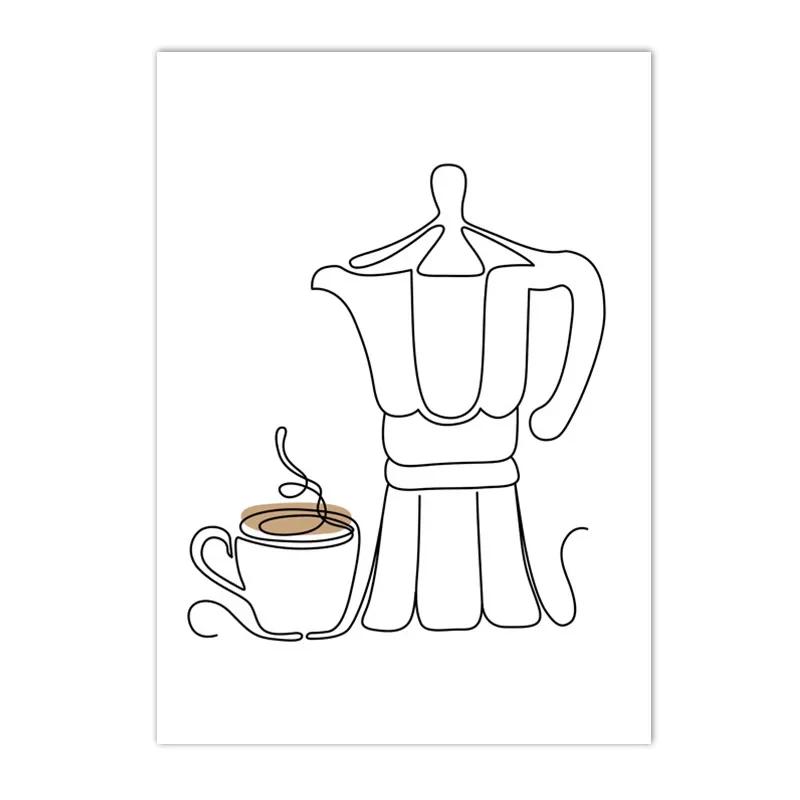 Abstract One Line Drawing Coffee Cup Woman, Dinnerware Nordic Posters, Wall Art, Canvas Painting, Prints Pictures, Kitchen Decor 21x30cm No Framed
Abstract One Line Drawing Coffee Cup Woman, Dinnerware Nordic Posters, Wall Art, Canvas Painting, Prints Pictures, Kitchen Decor 21x30cm No Framed