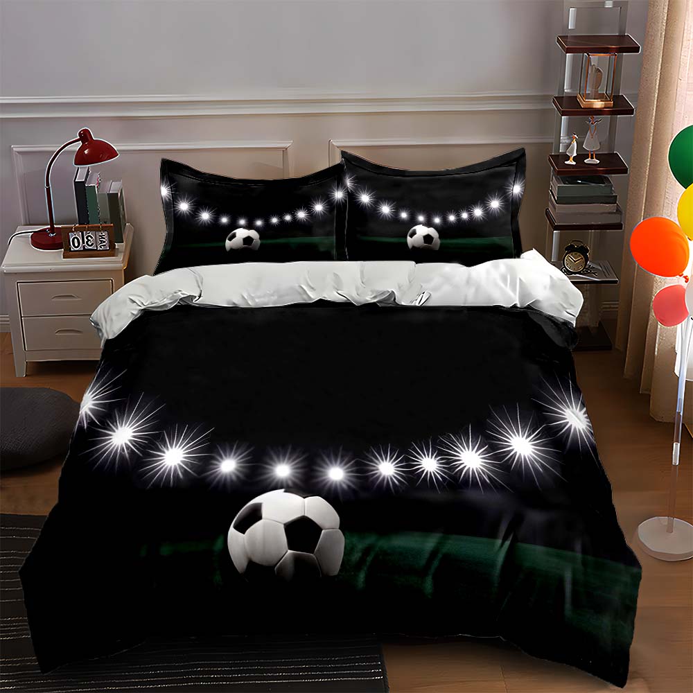 Soccer field theme. Bedding Duvet cover sets Duvet covers Pillowcases gifts (1 * Duvet Cover 2 * Pillowcases, without duvet insert) 135x200cm
Soccer field theme. Bedding Duvet cover sets Duvet covers Pillowcases gifts (1 * Duvet Cover 2 * Pillowcases, without duvet insert) 135x200cm