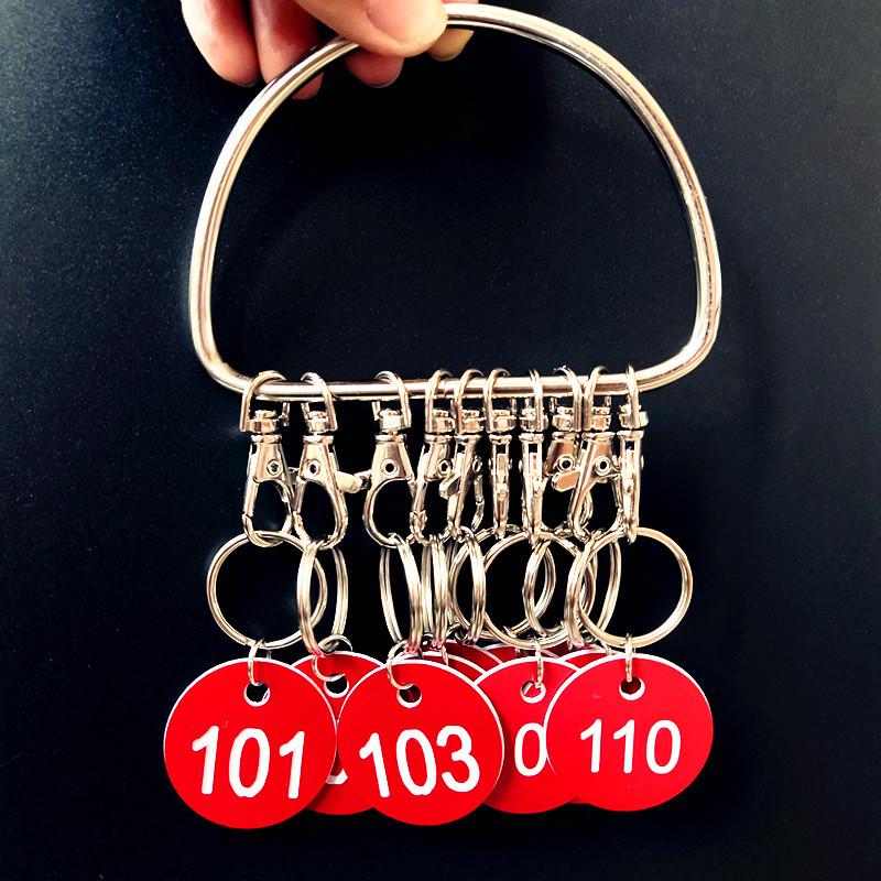 Large Multi-Hook Keychain with Label Tag for Key Management
Large Multi-Hook Keychain with Label Tag for Key Management