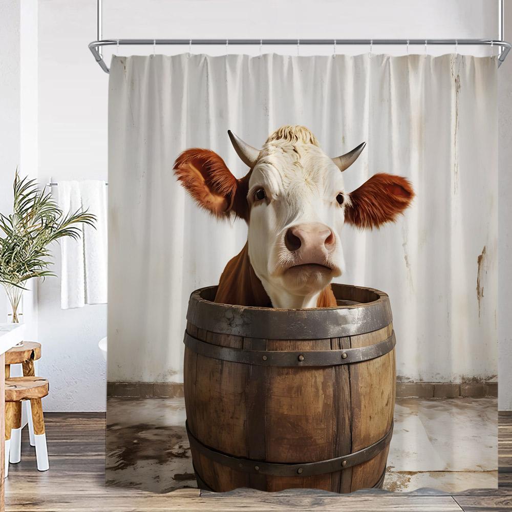 Highland Cow Farmland Shower Curtains Countryside Scenery Funny Animals Bathroom Decorations Grassland Polyester Bath Curtain W60H190(CM)-1 Pcs
Highland Cow Farmland Shower Curtains Countryside Scenery Funny Animals Bathroom Decorations Grassland Polyester Bath Curtain W60H190(CM)-1 Pcs