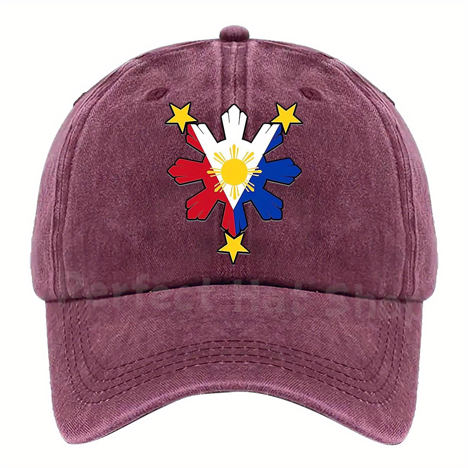 Philippine Cultural Design Adjustable Baseball Cap Breathable Hat with TriColor Sun Motif Machine Washable One Size
Philippine Cultural Design Adjustable Baseball Cap Breathable Hat with TriColor Sun Motif Machine Washable One Size