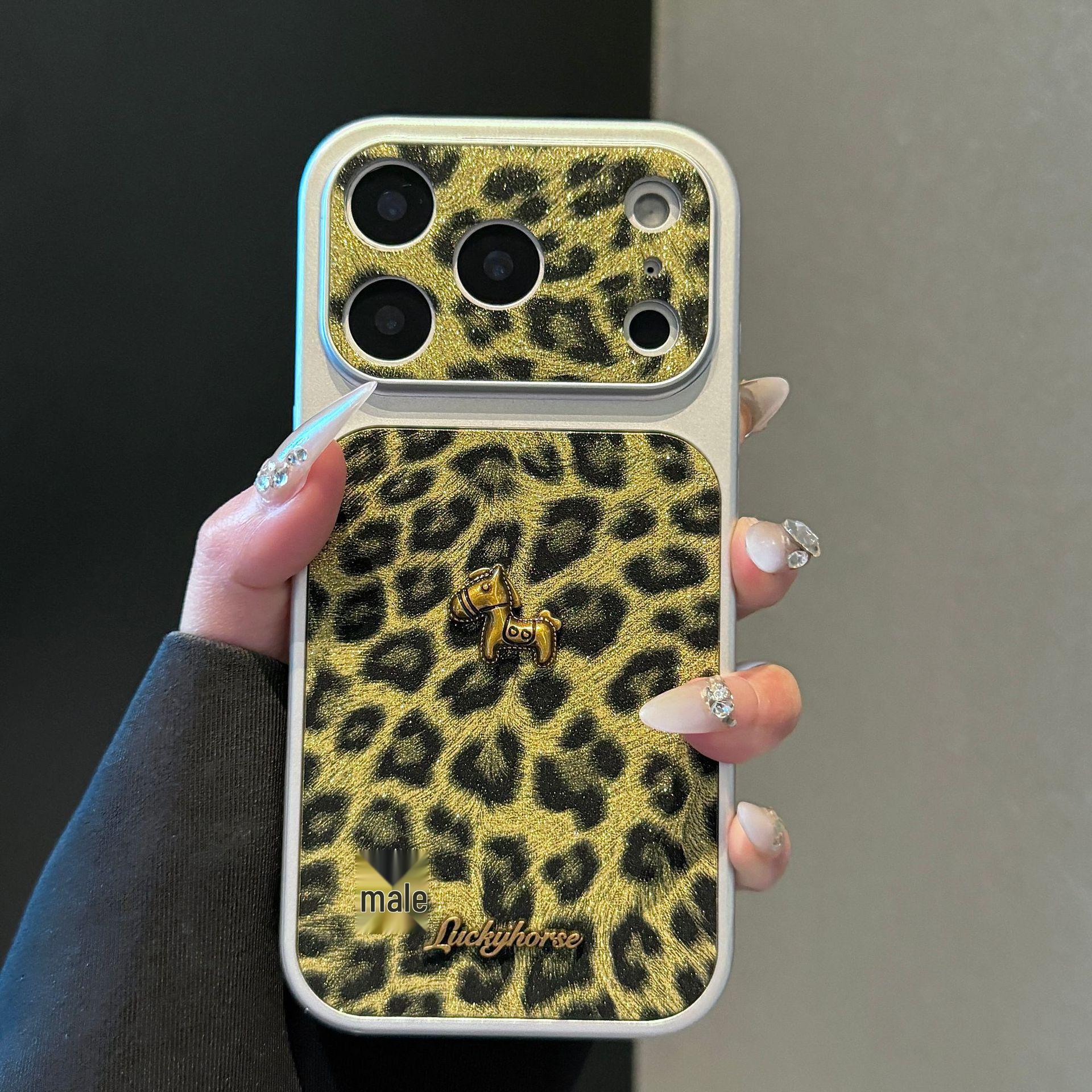 Leather Leopard Print iPhone 16 Pro Max Case with 3D Horse & Gold Logo Apple 14 Plus
Leather Leopard Print iPhone 16 Pro Max Case with 3D Horse & Gold Logo Apple 14 Plus