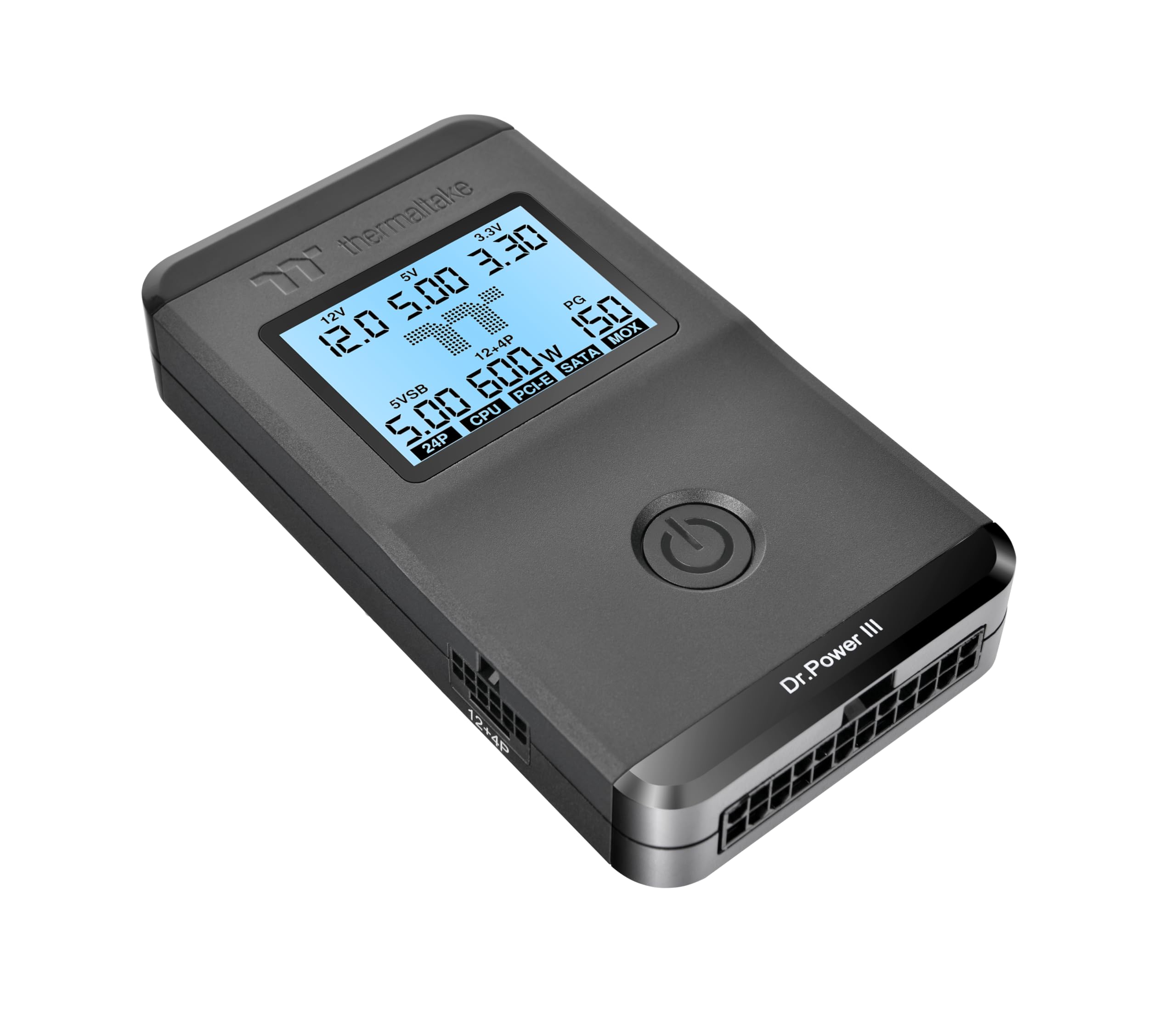 Thermaltake Power III сумісний тестер вихідної напруги в тестовому режимі PS1459 Dr. ATX3.1 ручний/автоматичний +12V/+5V/+3.3V/+5Vsb реального часу AC-069-OO1NAN-A1 чорний
Thermaltake Power III сумісний тестер вихідної напруги в тестовому режимі PS1459 Dr. ATX3.1 ручний/автоматичний +12V/+5V/+3.3V/+5Vsb реального часу AC-069-OO1NAN-A1 чорний