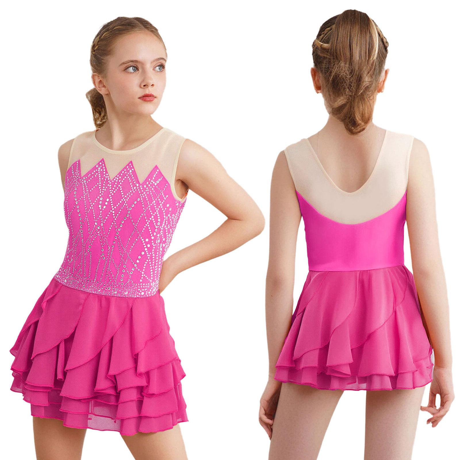 Girls Mesh Ballet Figure Skating Dress Dance Children Rhinestone Dancewear Rhythmic Gymnastics Leotards Ballerina Costume 9-10 Years
Girls Mesh Ballet Figure Skating Dress Dance Children Rhinestone Dancewear Rhythmic Gymnastics Leotards Ballerina Costume 9-10 Years
