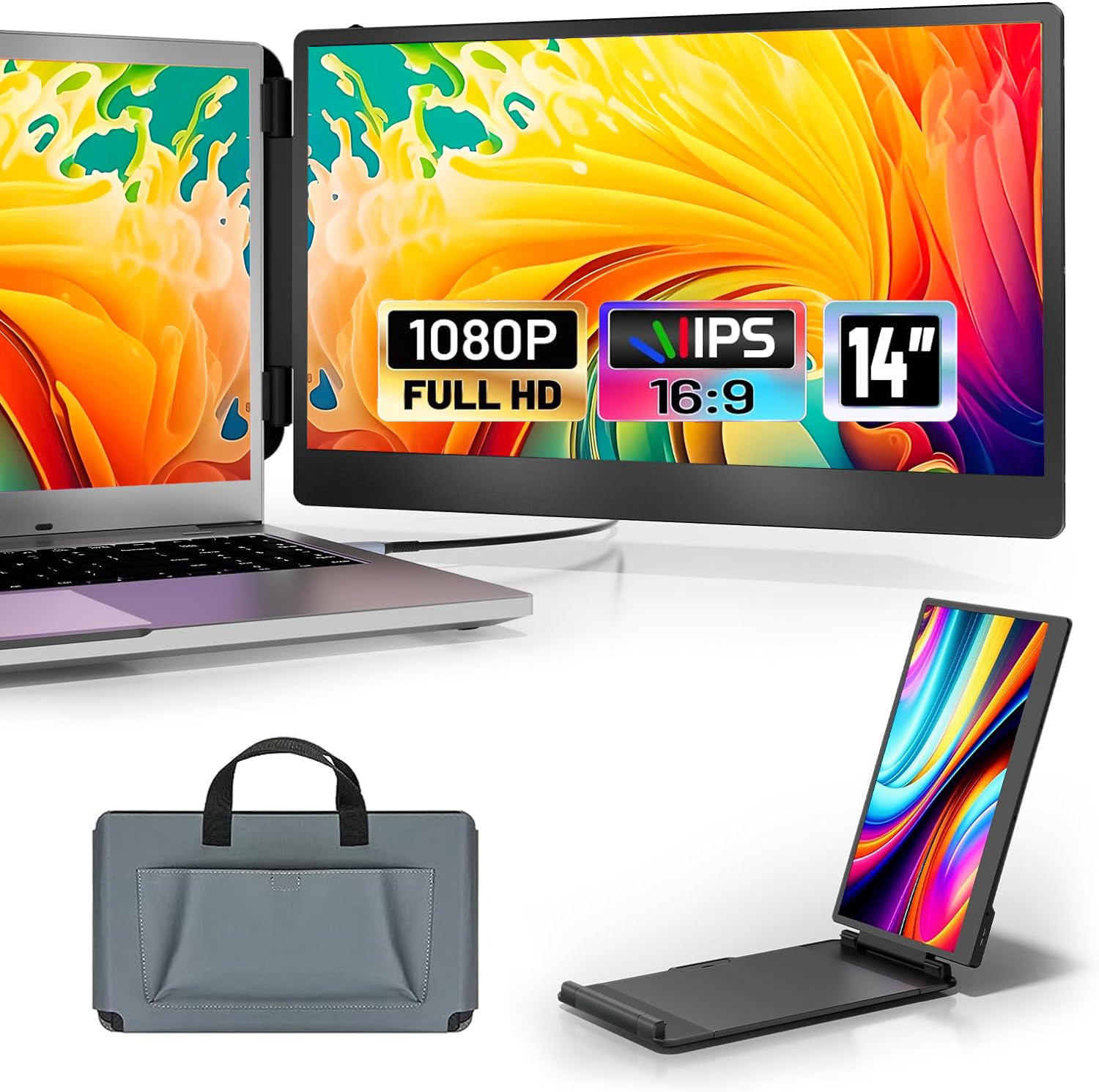 14 Inch Laptop Monitor Double Monitor Dual Display Second Display Ultra Wide Color Gamut FHD1080P IPS LCD Panel Laptop Display Portable Monitor чорний
14 Inch Laptop Monitor Double Monitor Dual Display Second Display Ultra Wide Color Gamut FHD1080P IPS LCD Panel Laptop Display Portable Monitor чорний