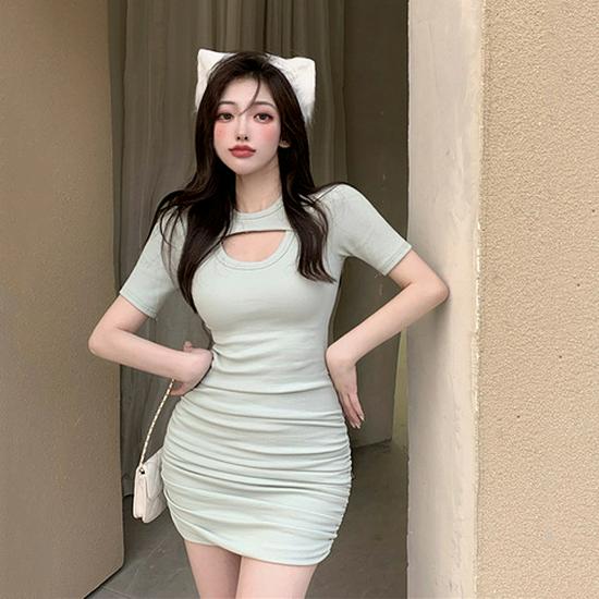 Summer Pure Desire Style Bodycon Dress - Show Chest, Hollow Out, Tight Short Sleeve, Pleated Waist, Slimming Short Skirt S зелений
Summer Pure Desire Style Bodycon Dress - Show Chest, Hollow Out, Tight Short Sleeve, Pleated Waist, Slimming Short Skirt S зелений