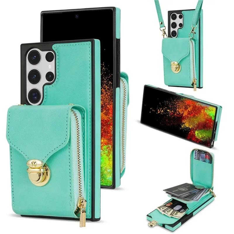 Lanyard Leather Zip Wallet Phone Case for Samsung Galaxy S25 S24 Ultra S23 FE S22 Plus S21 S20 A54 A14 A53 A13 Flip Stand Cover Samsung S22
Lanyard Leather Zip Wallet Phone Case for Samsung Galaxy S25 S24 Ultra S23 FE S22 Plus S21 S20 A54 A14 A53 A13 Flip Stand Cover Samsung S22