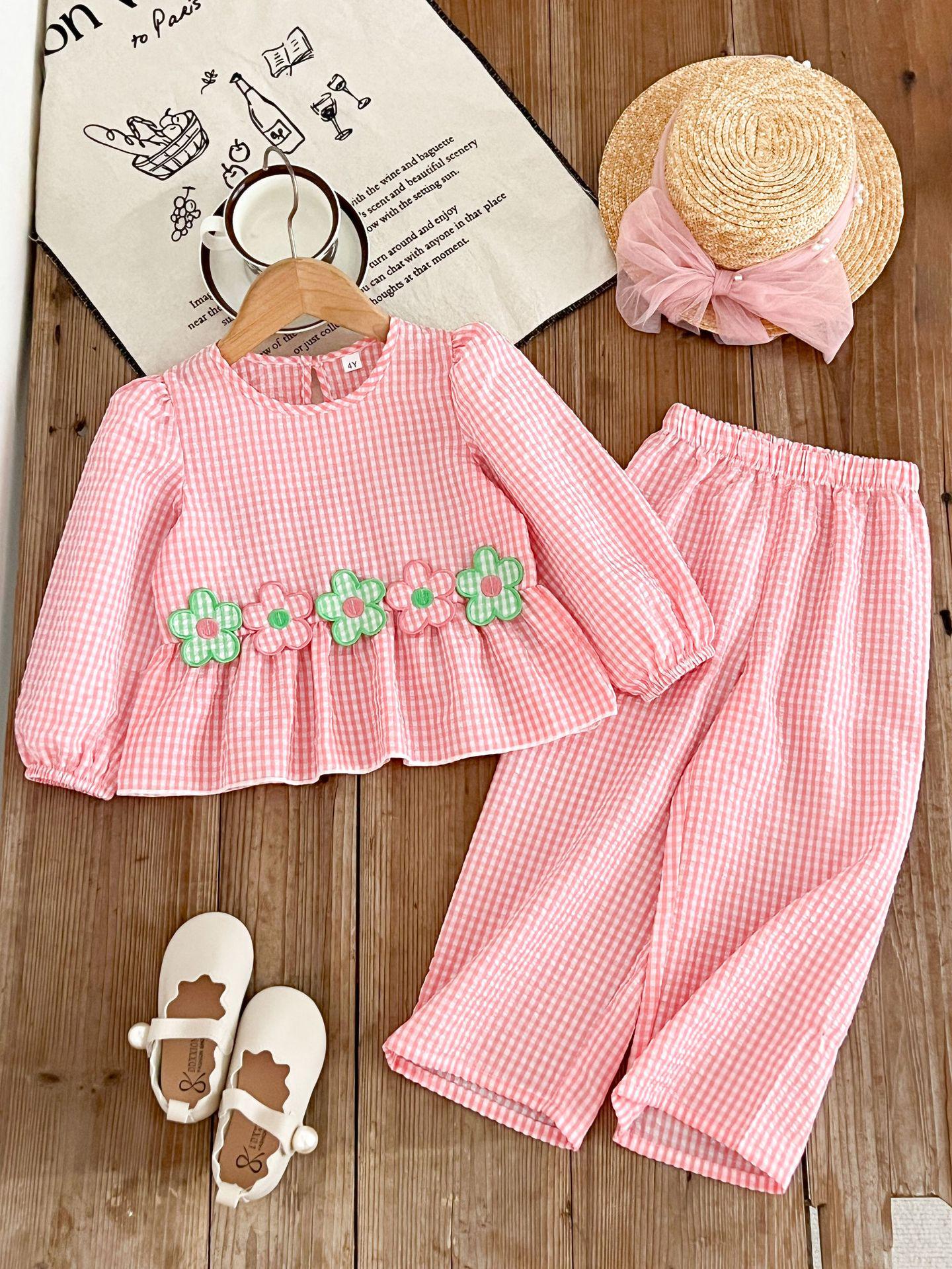 Korean Style Baby Girl Floral Plaid Outfit - Long Sleeve Top & Straight Leg Pants 5Y/120 розовый
Korean Style Baby Girl Floral Plaid Outfit - Long Sleeve Top & Straight Leg Pants 5Y/120 розовый