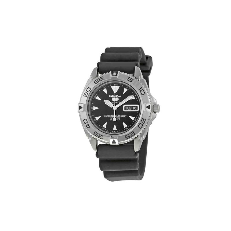 SEIKO 100 meters waterproof Automatic rubber strap men s watch black dial SNZB33J2
SEIKO 100 meters waterproof Automatic rubber strap men s watch black dial SNZB33J2