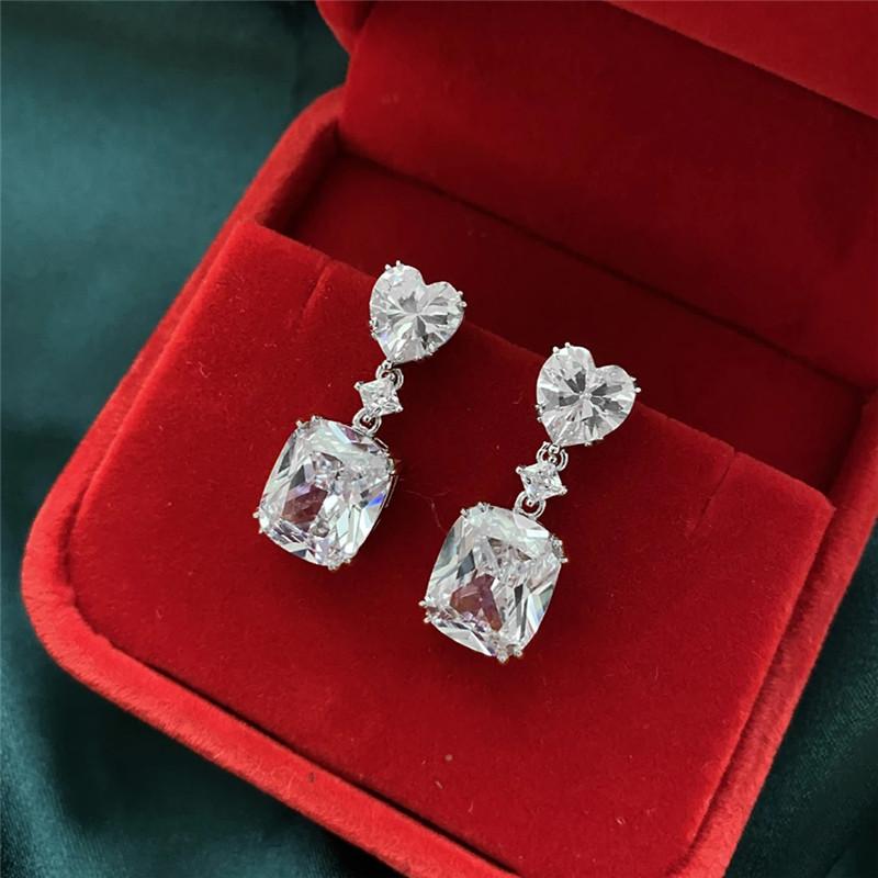 Huitan Luxury Heart Dangle Earrings for Women Wedding Eternity Love Zircon High Quality Copper Color Bling Female Accessories
Huitan Luxury Heart Dangle Earrings for Women Wedding Eternity Love Zircon High Quality Copper Color Bling Female Accessories