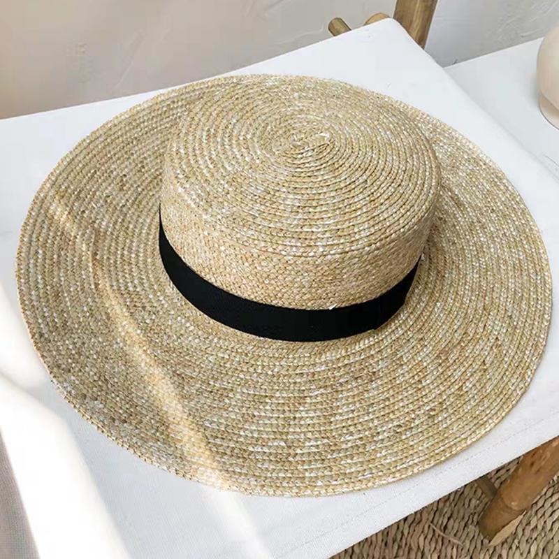New Women Natural Wheat Straw Hat Ribbon Tie 9cm Brim Boater Hat Derby Beach Sun Hat Cap Lady Summer Wide Brim Protect Hats One Size
New Women Natural Wheat Straw Hat Ribbon Tie 9cm Brim Boater Hat Derby Beach Sun Hat Cap Lady Summer Wide Brim Protect Hats One Size