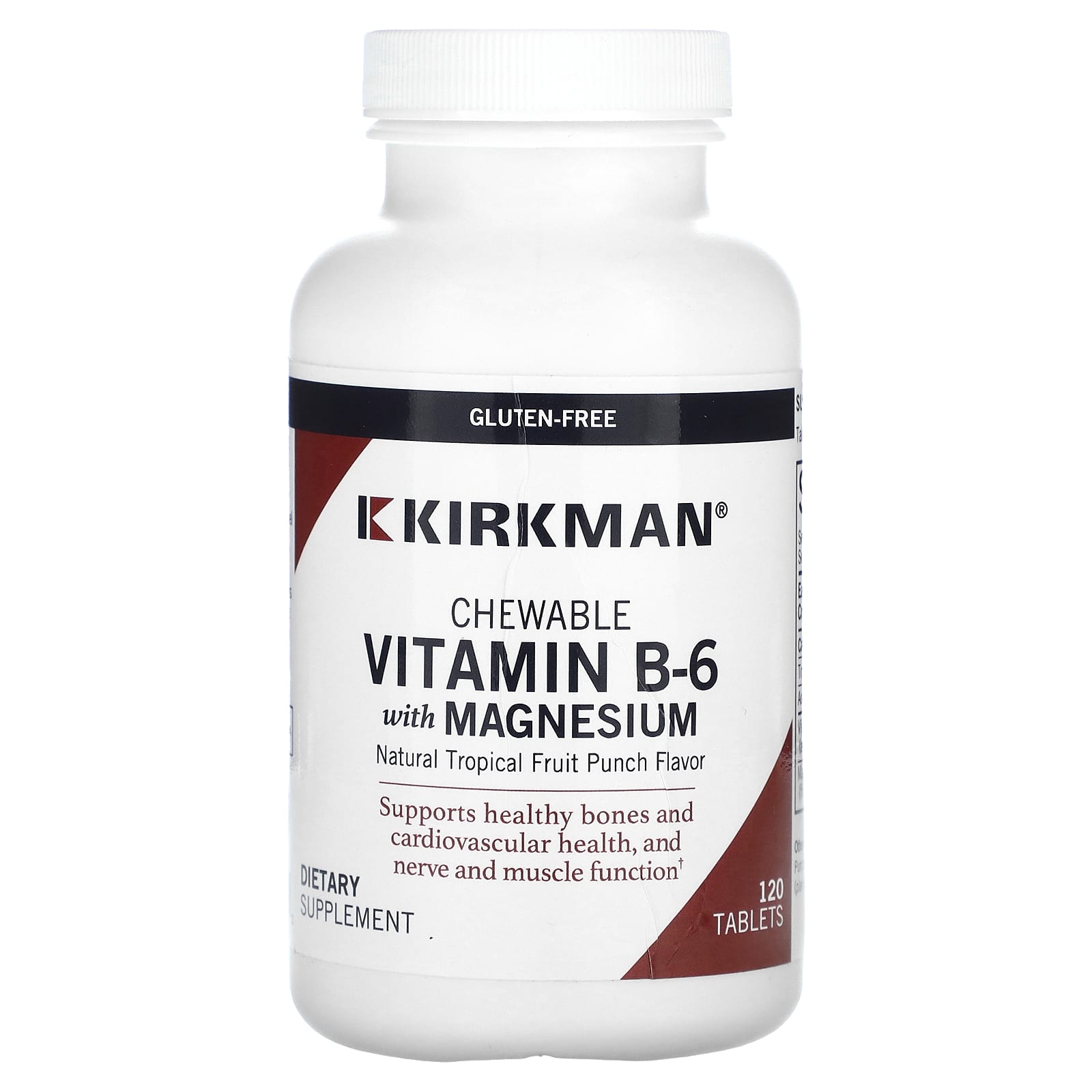Chewable Vitamin B-6 with Magnesium, Natural Tropical Fruit Punch Flavor, 120 Tablets
Chewable Vitamin B-6 with Magnesium, Natural Tropical Fruit Punch Flavor, 120 Tablets