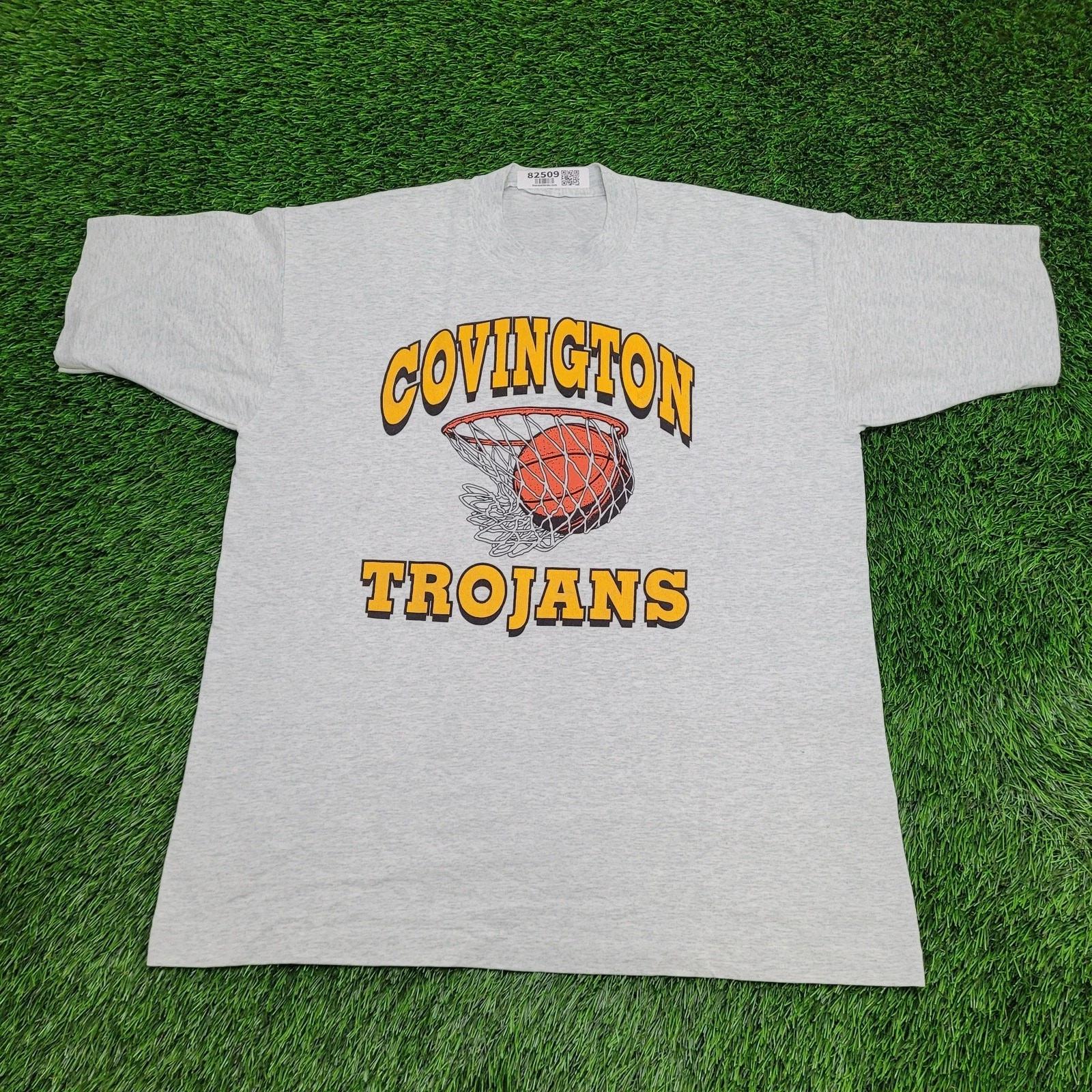 Vintage 90s Covington Trojans Shirt L/XL 23x29 Basketball 4XL
Vintage 90s Covington Trojans Shirt L/XL 23x29 Basketball 4XL