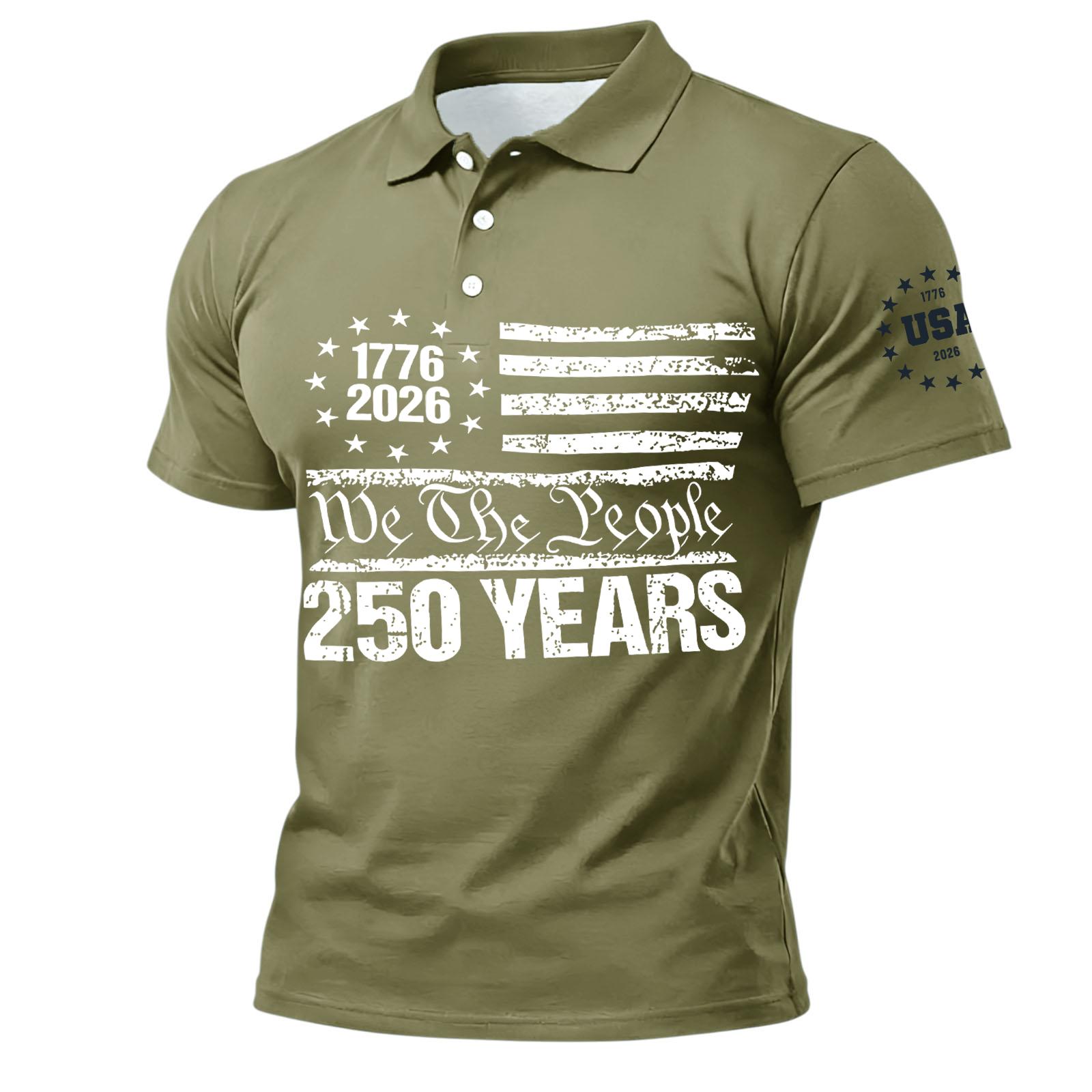 Men’s Casual Gradient Polo Shirt Short Sleeve Top with Letter Print We The 250 Years and Button Down Collar Design L армия зеленый
Men’s Casual Gradient Polo Shirt Short Sleeve Top with Letter Print We The 250 Years and Button Down Collar Design L армия зеленый