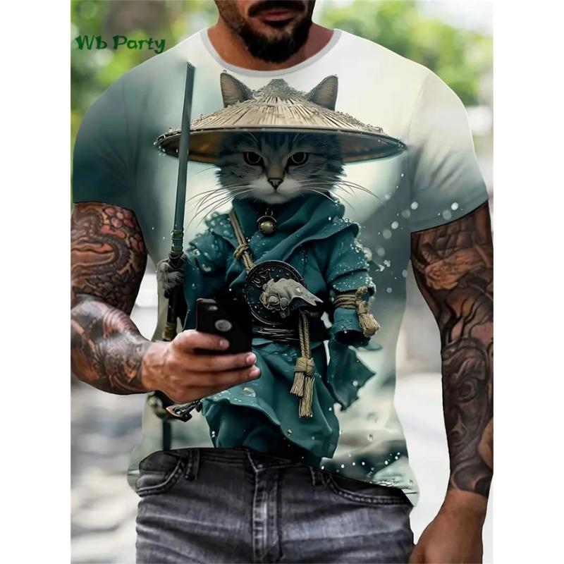Japanese 3D Samurai Cat Pattern Men s T-Shirt Fashion Short Sleeve T-Shirt Oversized Harajuku S
Japanese 3D Samurai Cat Pattern Men s T-Shirt Fashion Short Sleeve T-Shirt Oversized Harajuku S