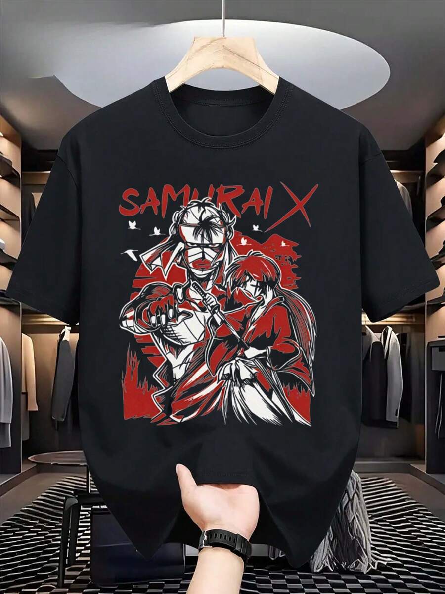 UnisexS Black Samurai X Anime Graphic Tee Casual Athletic Crew Neck Shirt With Vibrant Action Scene S
UnisexS Black Samurai X Anime Graphic Tee Casual Athletic Crew Neck Shirt With Vibrant Action Scene S