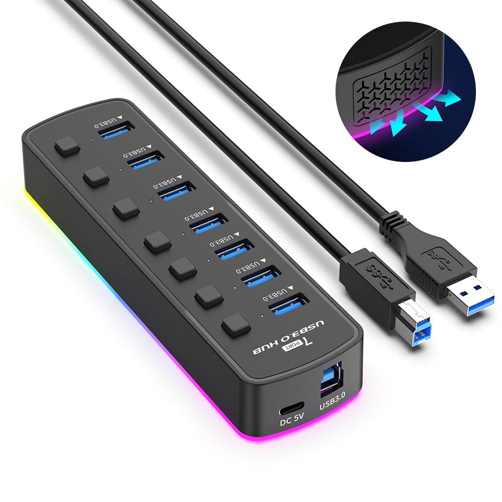 7 в 1 USB док-станция 5 Гбит/с USB HUB независимый коммутатор для ноутбука планшетного ПК
7 в 1 USB док-станция 5 Гбит/с USB HUB независимый коммутатор для ноутбука планшетного ПК