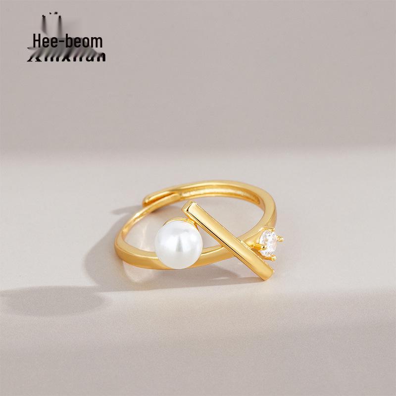 Japanese & Korean Style S925 Sterling Silver Pearl Cross X-Shaped Ring for Women - Trendy, Versatile, and Elegant. Gold Color
Japanese & Korean Style S925 Sterling Silver Pearl Cross X-Shaped Ring for Women - Trendy, Versatile, and Elegant. Gold Color