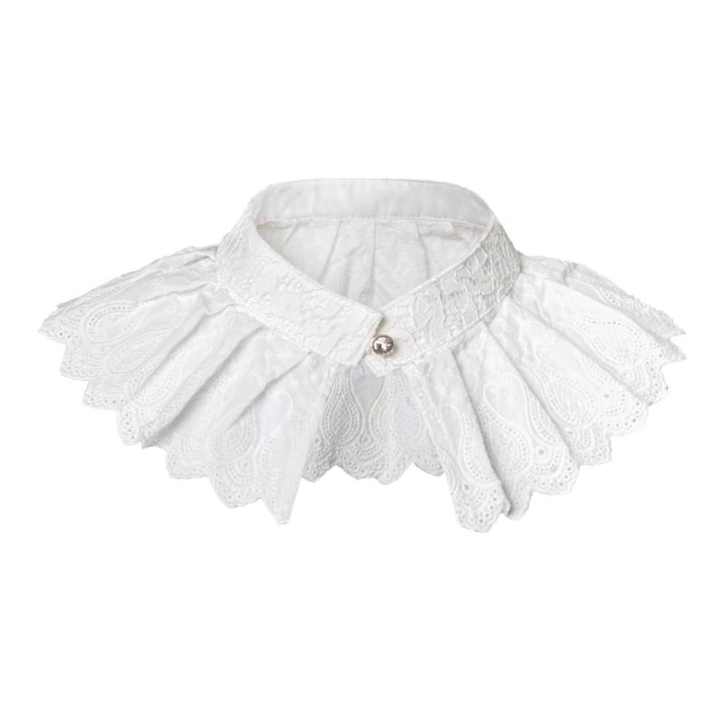 Ruffled Lace Decorative Collar Halloween Dressingup Neckpiece Detachable Collar for Music Festival Stage Performances 1
Ruffled Lace Decorative Collar Halloween Dressingup Neckpiece Detachable Collar for Music Festival Stage Performances 1