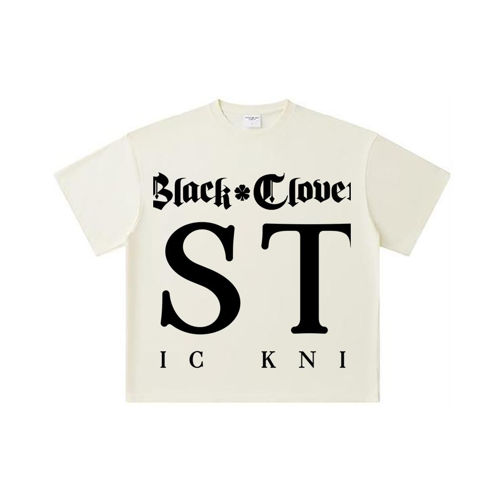 260 GSM Double Yarn 32 Count 100% Cotton Black Clover V10 Asta Logo Print Unisex Heavy Cotton T Shirt S
260 GSM Double Yarn 32 Count 100% Cotton Black Clover V10 Asta Logo Print Unisex Heavy Cotton T Shirt S