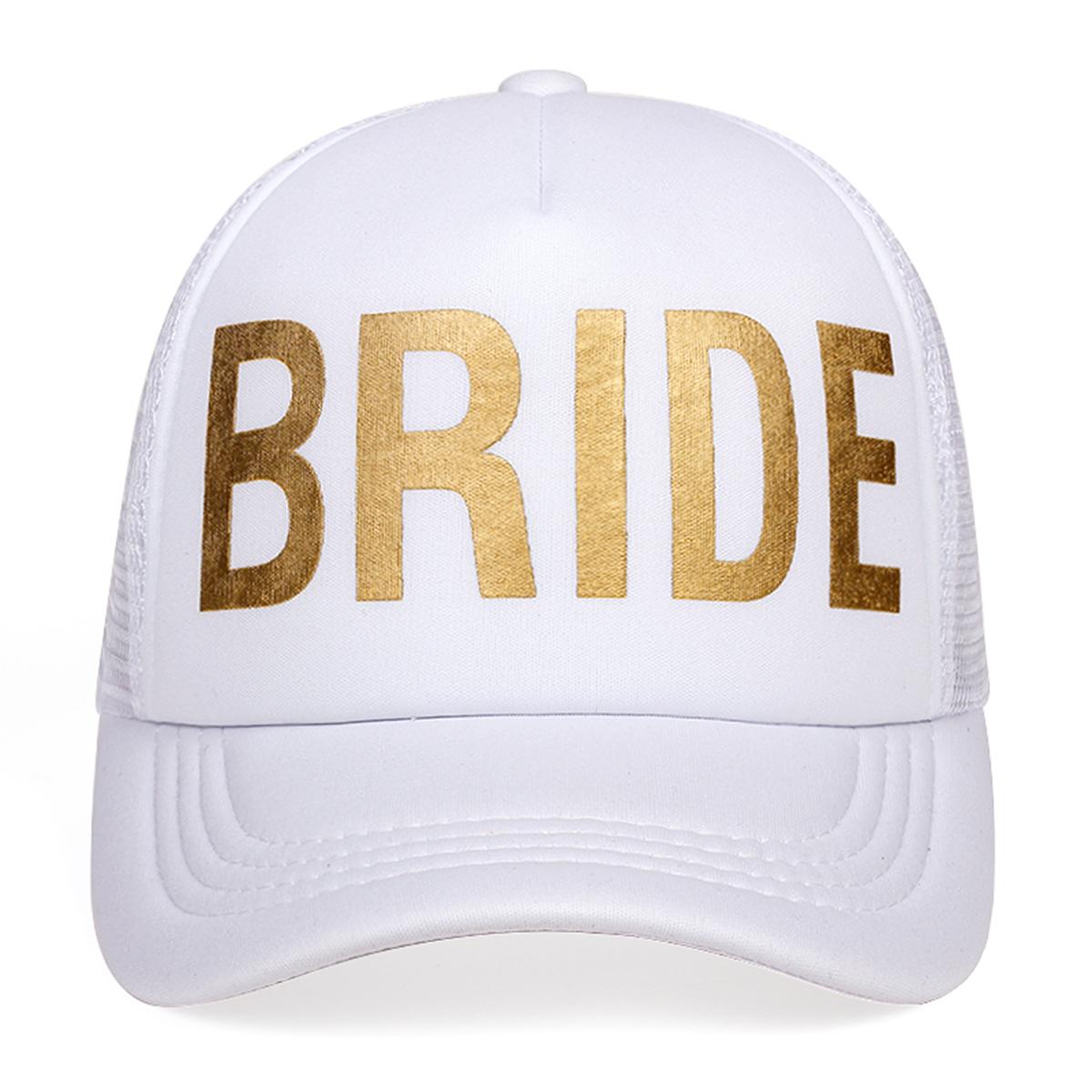 Регулируемая бейсболка с буквенным принтом для подружек невесты, шаферов, дышащая сетчатая шляпа, летние солнцезащитные шляпы, повседневные кепки белый