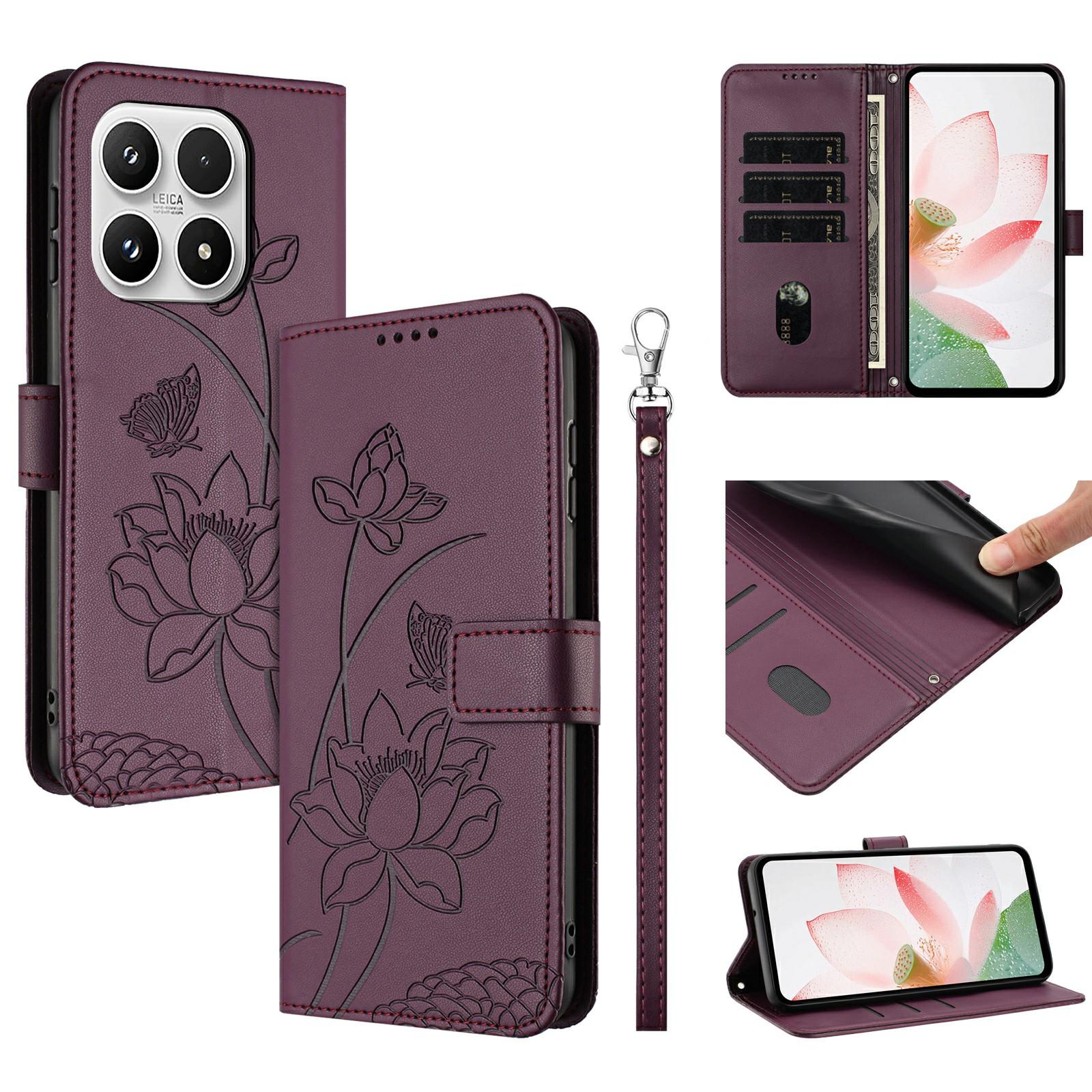 For Xiaomi 17 Case Wallet Stand Lotus Imprint Leather Phone Cover with Wrist Strap
For Xiaomi 17 Case Wallet Stand Lotus Imprint Leather Phone Cover with Wrist Strap