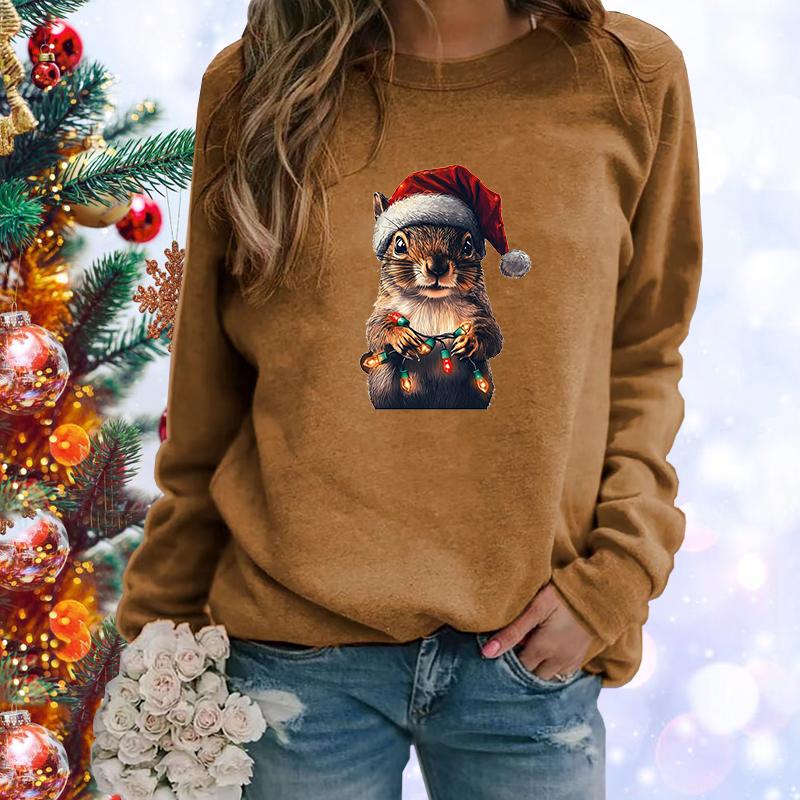 Женская толстовка с принтом рождественских огней и белкой, повседневная, с длинным рукавом и круглым вырезом, рождественский топ 8XL
Женская толстовка с принтом рождественских огней и белкой, повседневная, с длинным рукавом и круглым вырезом, рождественский топ 8XL