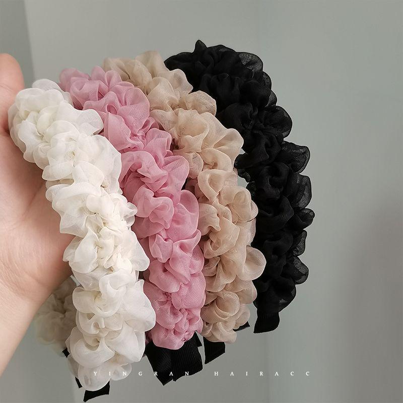 Women s Versatile Mesh Ruffle Hair Clip Headband for Face Washing and Outings чёрный
Women s Versatile Mesh Ruffle Hair Clip Headband for Face Washing and Outings чёрный