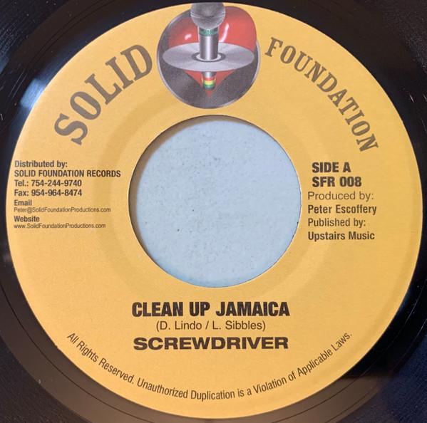 7inch Record SCREWDRIVER - Clean Up Jamaica SFR008 Solid Foundatio US Reggae, Ska & Dub Used
7inch Record SCREWDRIVER - Clean Up Jamaica SFR008 Solid Foundatio US Reggae, Ska & Dub Used
