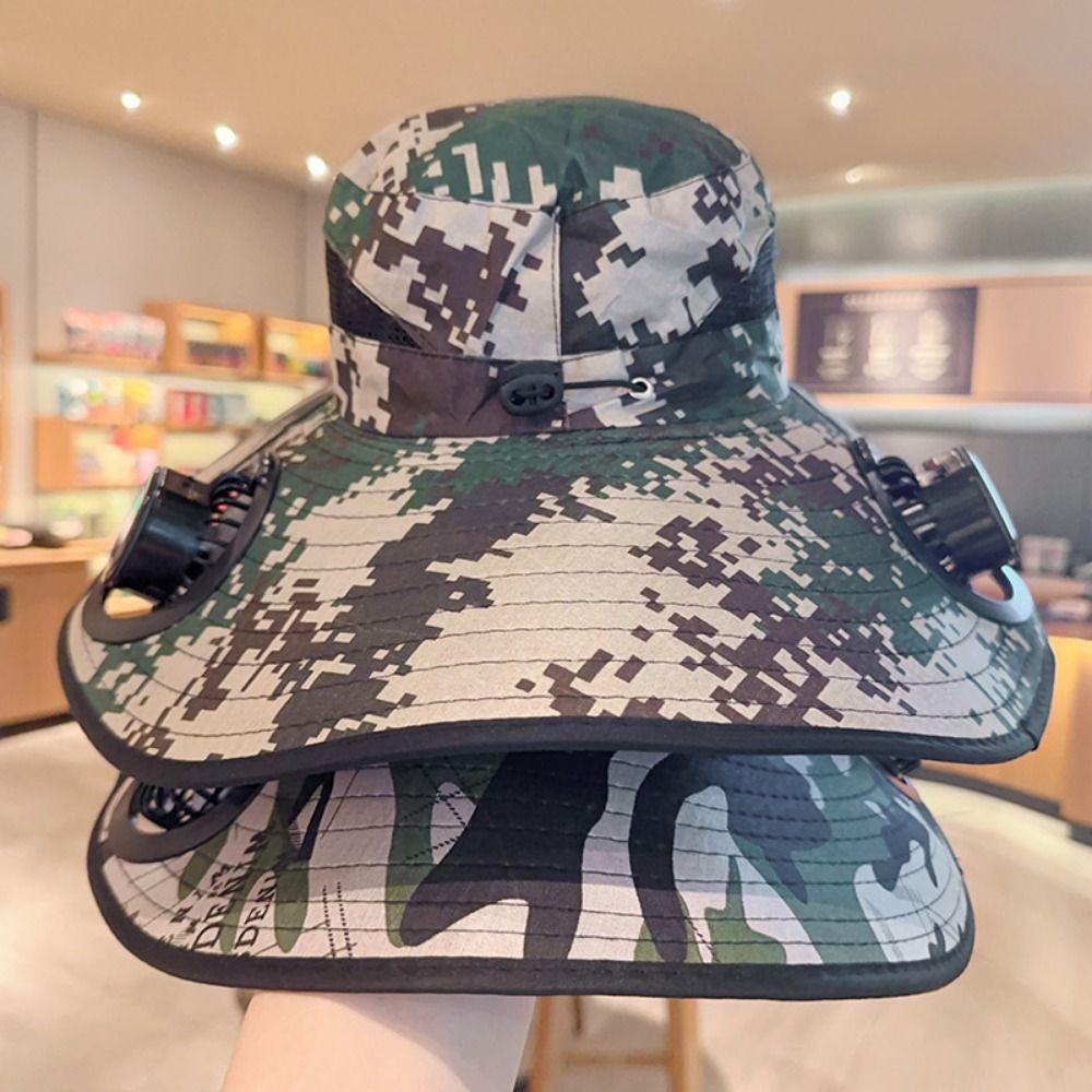 UV Protection Wide Brim Sun Cap Camouflage Cooling Fisherman Hat Sun Hat with Solar Fan Outdoor Green
UV Protection Wide Brim Sun Cap Camouflage Cooling Fisherman Hat Sun Hat with Solar Fan Outdoor Green