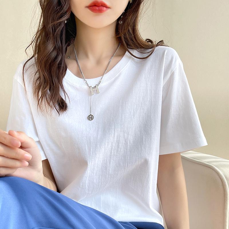 180g Pure Cotton Women s Urban Casual Solid Color Round Neck Short Sleeve Summer T-shirt 3XL
180g Pure Cotton Women s Urban Casual Solid Color Round Neck Short Sleeve Summer T-shirt 3XL