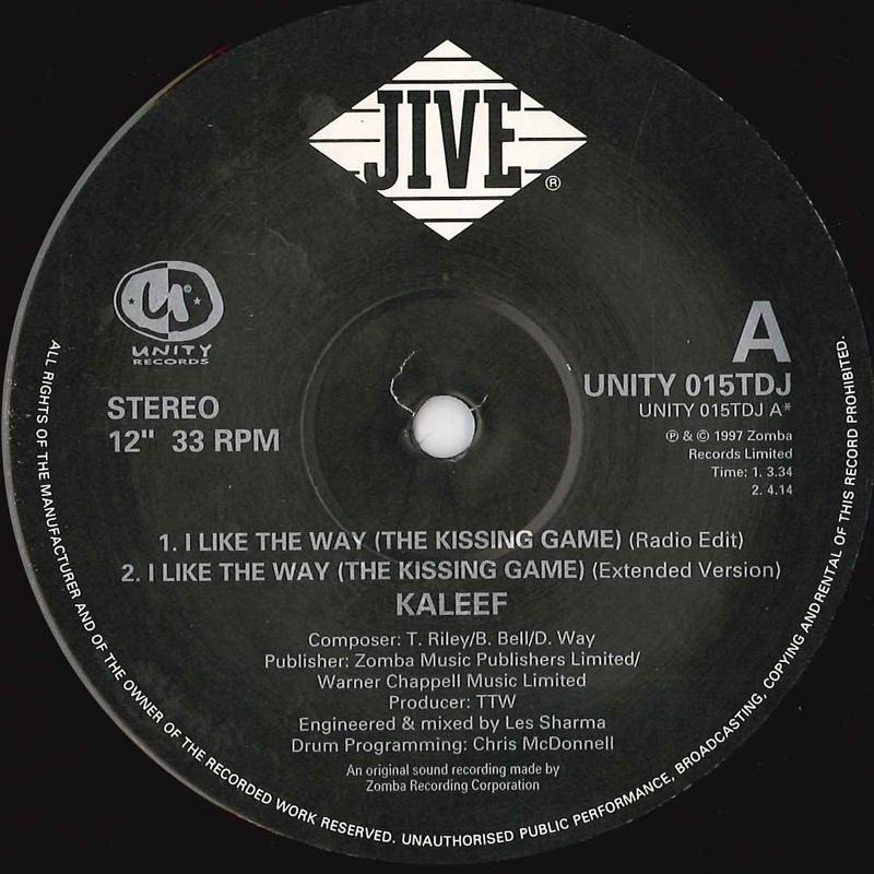 12inch Record KALEEF - I Like The Way (The Kissing Game) / UNITY015TDJ JIVE 1997 UK Rap & Hip-Hop/R&B Used
12inch Record KALEEF - I Like The Way (The Kissing Game) / UNITY015TDJ JIVE 1997 UK Rap & Hip-Hop/R&B Used