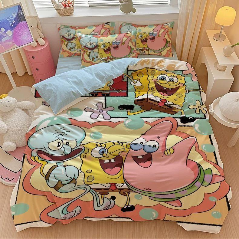 New Anime SpongeBobs Bedding Set Duvet Cover Bed Set Quilt Cover Pillowcase Comforter king Queen Size Boys Adult Bedding Set EU Twin 135x200cm
New Anime SpongeBobs Bedding Set Duvet Cover Bed Set Quilt Cover Pillowcase Comforter king Queen Size Boys Adult Bedding Set EU Twin 135x200cm