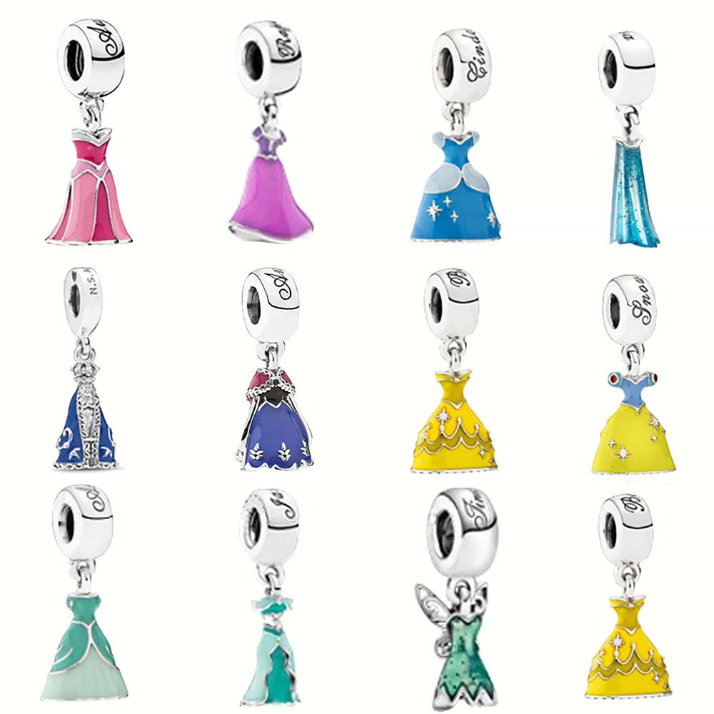 Disney Princess dresses Charms Snow White Princess Tinker Bell Dangle Fit Original Bracelet Women Crystal Slippers Jewelry Gift
Disney Princess dresses Charms Snow White Princess Tinker Bell Dangle Fit Original Bracelet Women Crystal Slippers Jewelry Gift