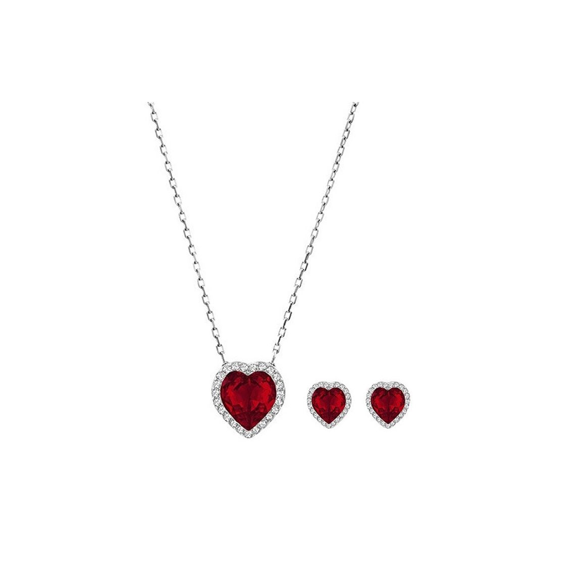 Swarovski Heart Necklace And Earring Set Women Jewelry 5117696 Box (Random Color),F,Red
Swarovski Heart Necklace And Earring Set Women Jewelry 5117696 Box (Random Color),F,Red