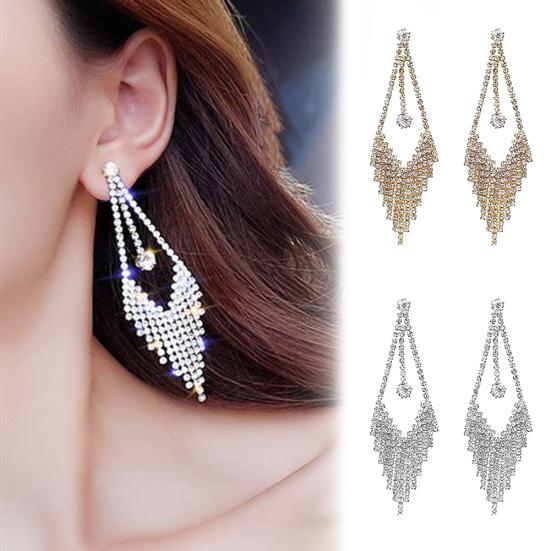 Luxury Geometric Tassel Rhinestone Long Dangle Women Stud Earrings Jewelry Gift серебряный
Luxury Geometric Tassel Rhinestone Long Dangle Women Stud Earrings Jewelry Gift серебряный