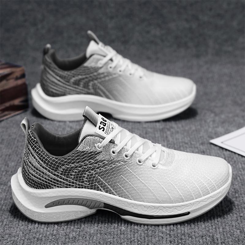 S Spring Fashion Versatile Mesh Flying Weaving Men s Shoes, Black Orange, White Deep Blue, White Grey 44
S Spring Fashion Versatile Mesh Flying Weaving Men s Shoes, Black Orange, White Deep Blue, White Grey 44